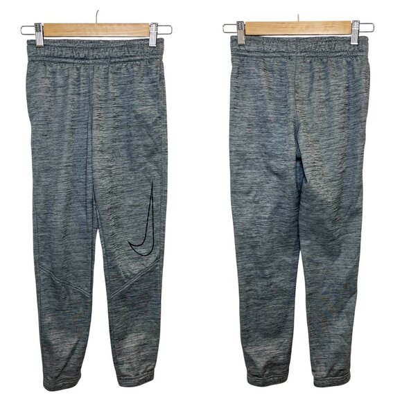 Nike Kids Gray Heathered Dri-FIT Athletic Jogger Pants Boys Activewear Size M - Picture 1 of 9